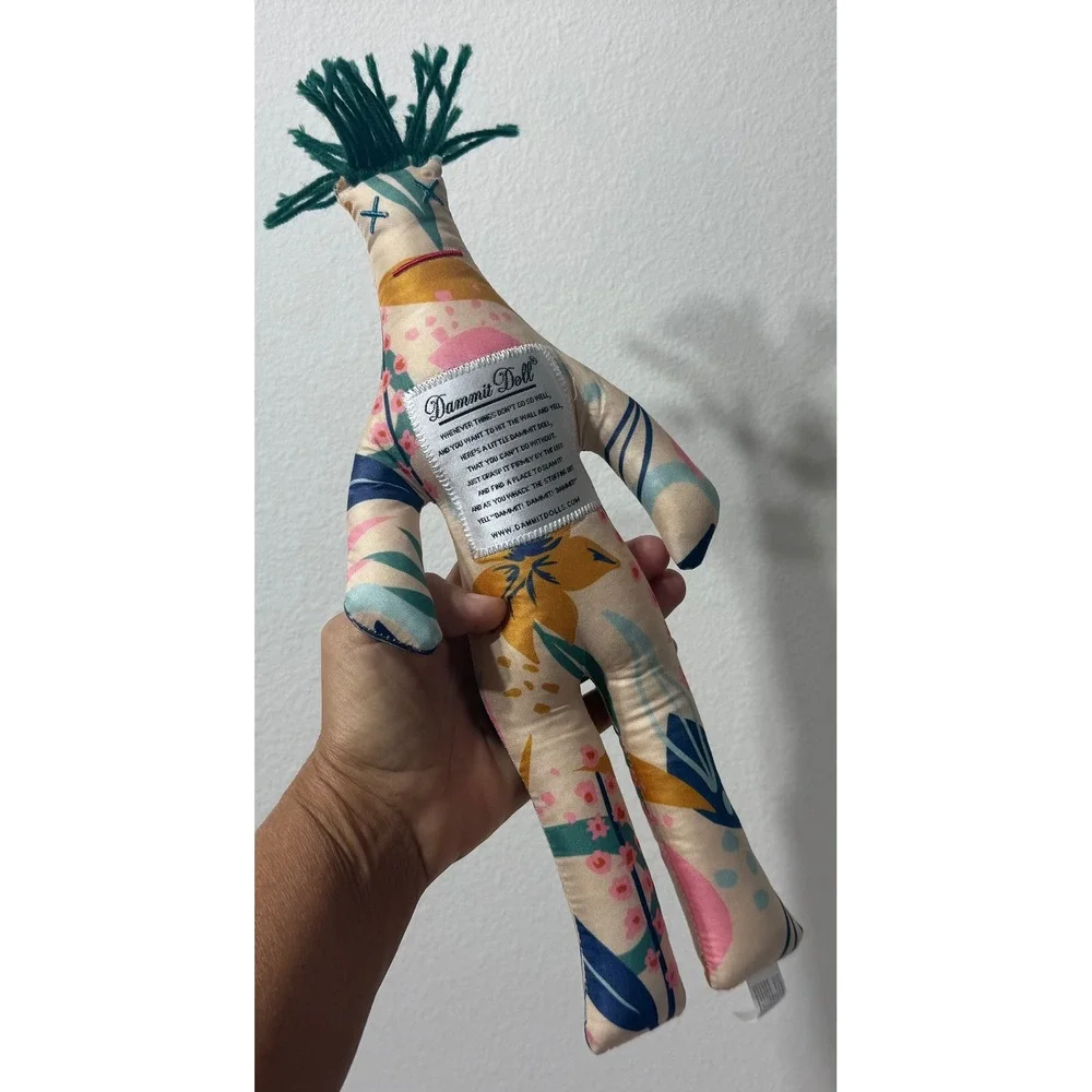 Dammit Doll Floral Stress Relief Toy Multicolor Botanical Print DDL000607U 12in